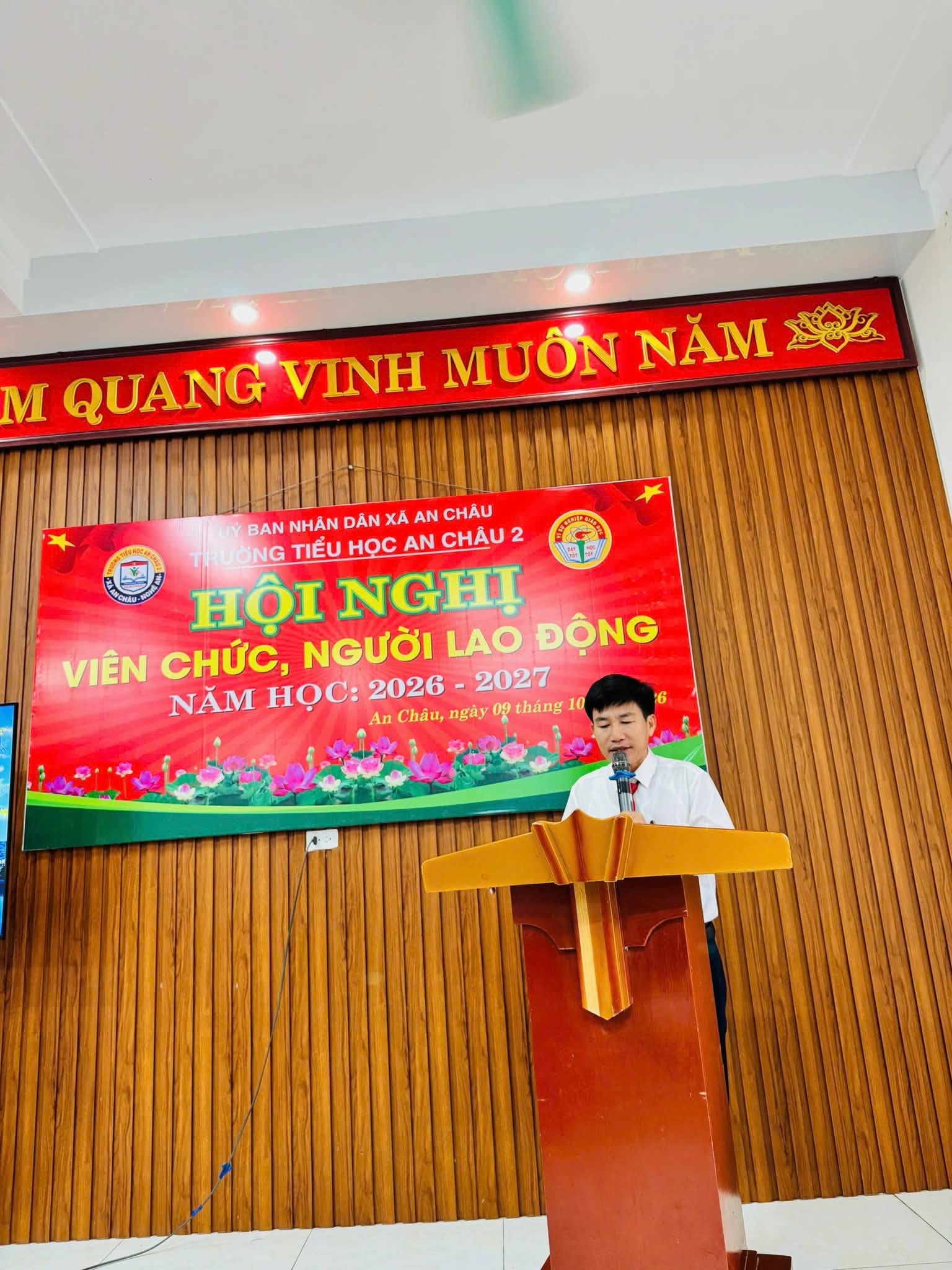 ​TRƯỜNG TIỂU HỌC AN CHÂU 2 TỔ CHỨC HỘI NGHỊ VIÊN CHỨC VÀ NGƯỜI LAO ĐỘNG NĂM HỌC 2026–2027 ​